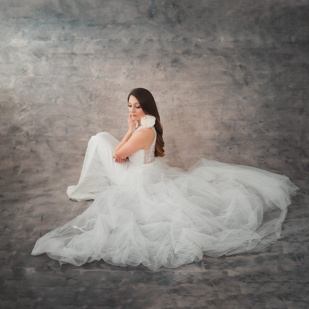 Fineartshooting Frau Kleid Portrait Blumen