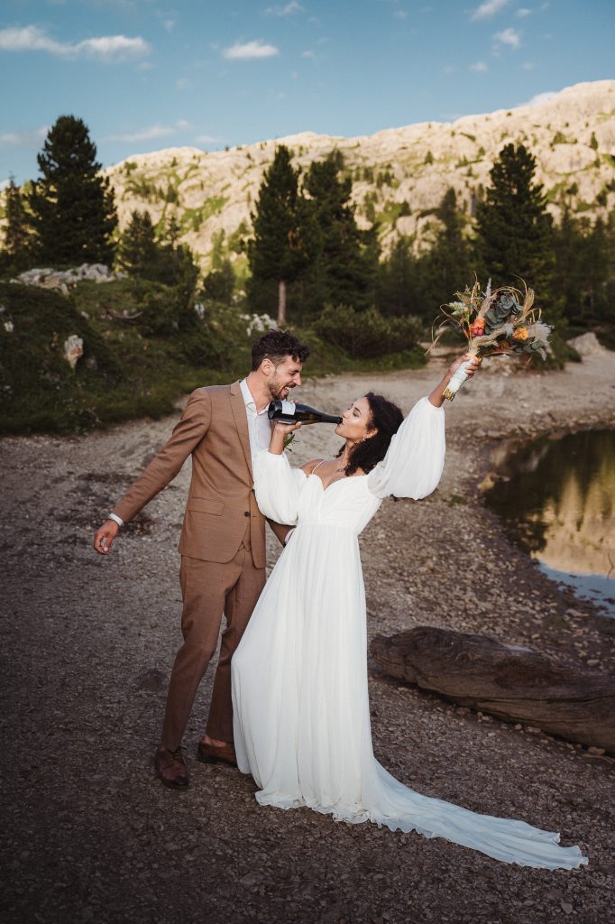 Elopement Hochzeit Dolomiten Paar