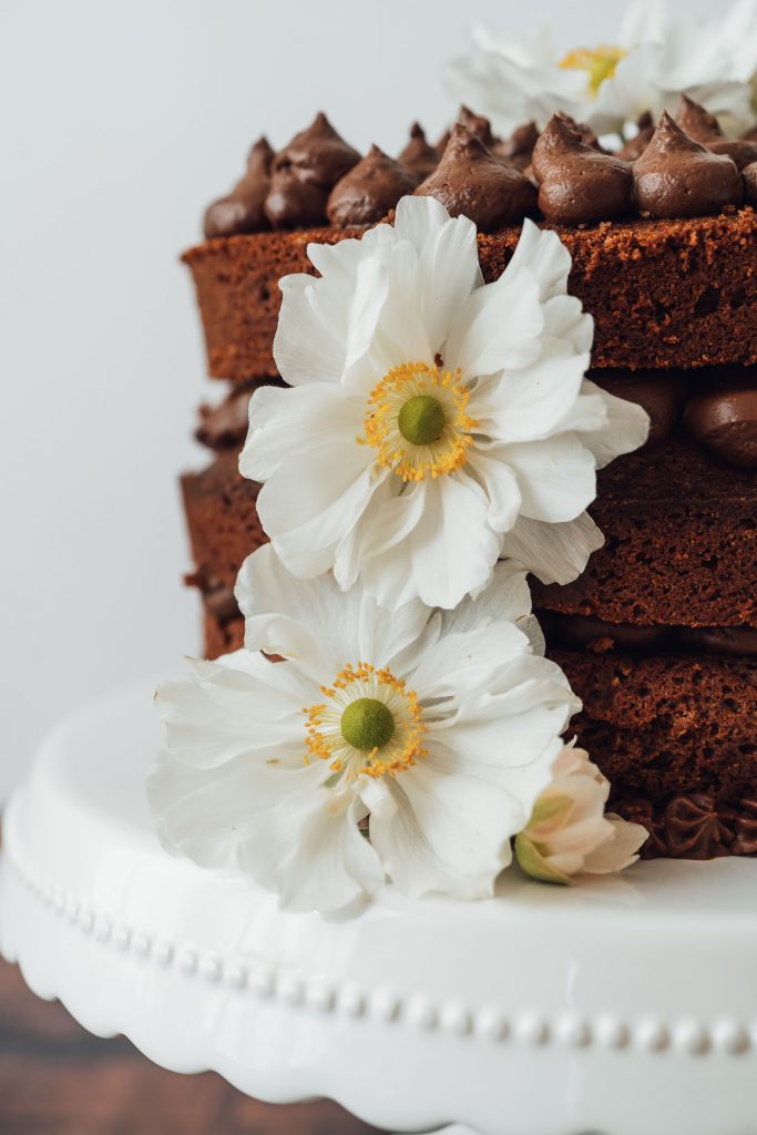 schokokuchen Blumen