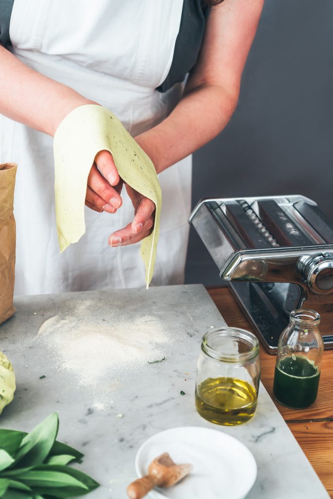 food bärlauch pasta homemade Fotografie