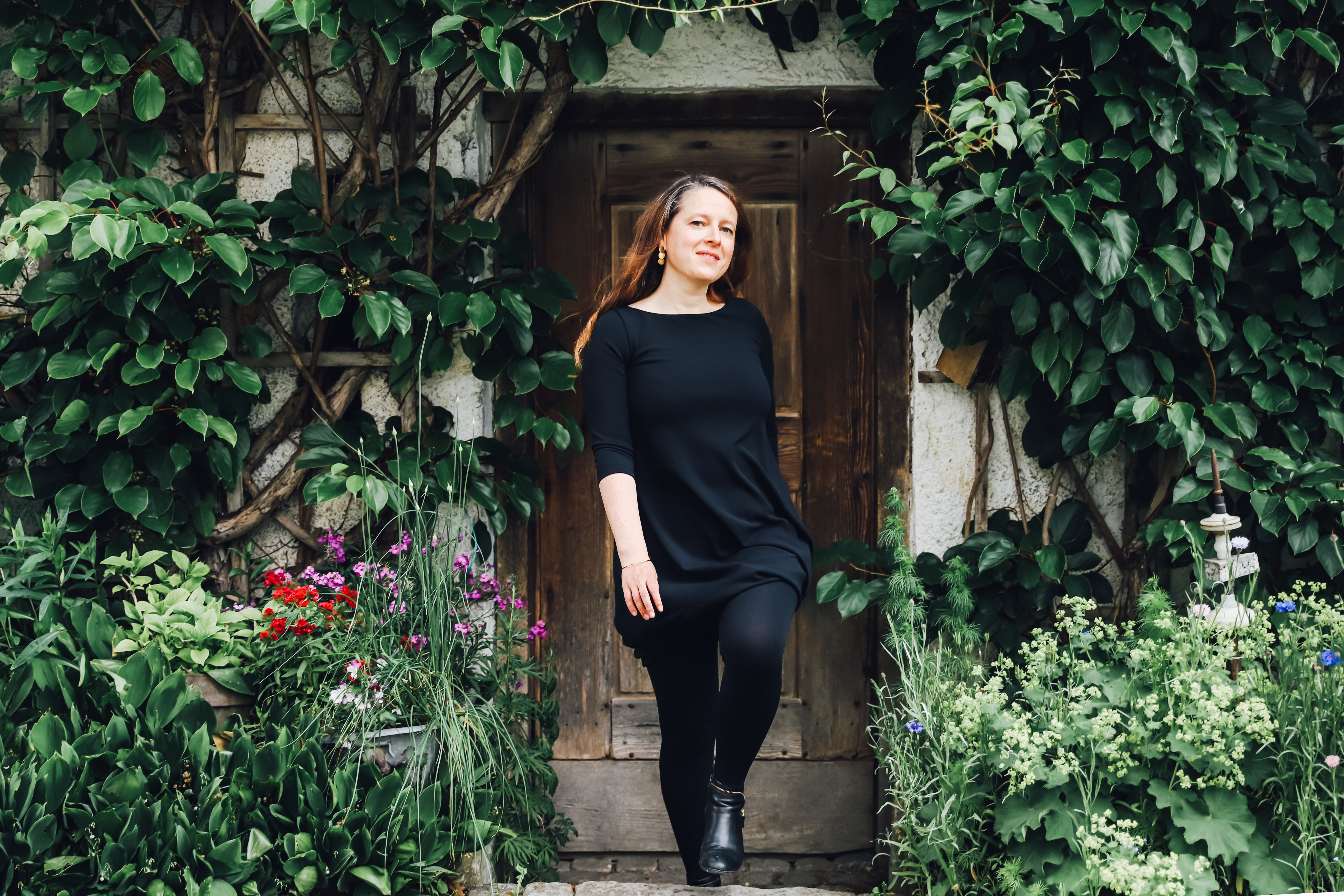 portrait Selbstportrait Blumen