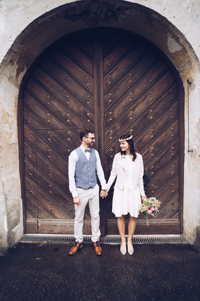 paar Hochzeit elopement Blumen fotografie