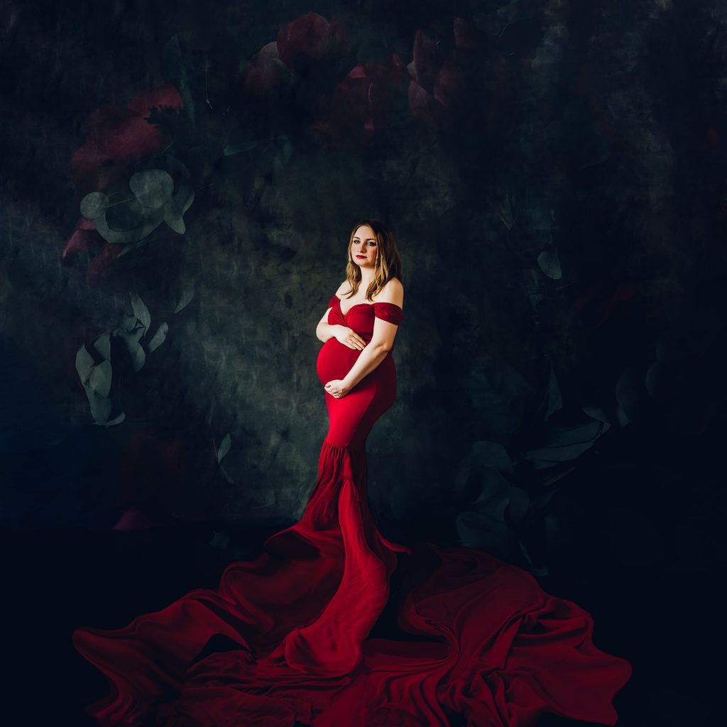 maternity fineart portrait schwangerschaft blumen